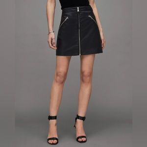 Euc genuine leather mini skirt size S